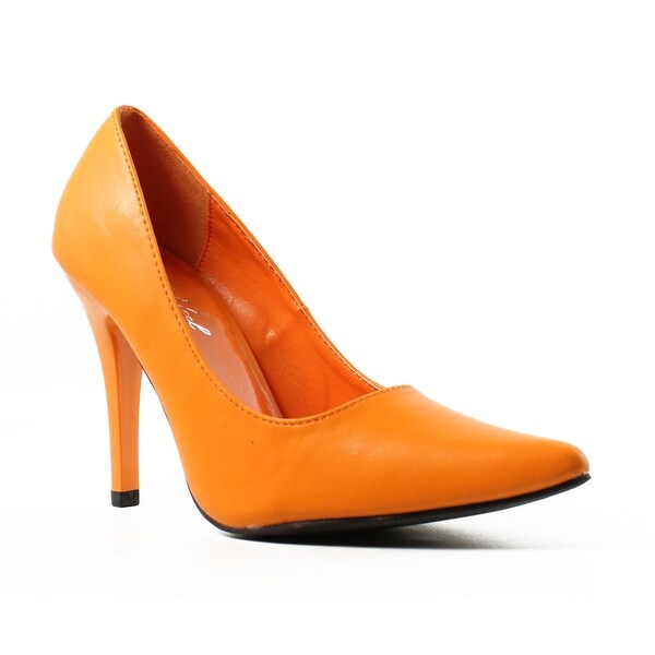womens orange pumps
