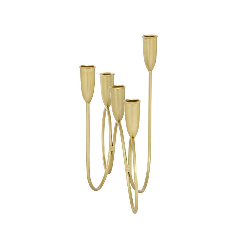 CosmoLiving by Cosmopolitan Gold Metal Candelabra