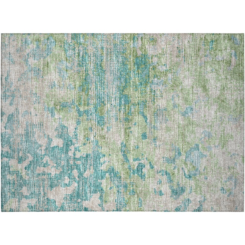 Indoor/ Outdoor Accord Modern Abstract Polyester Washable Rug New