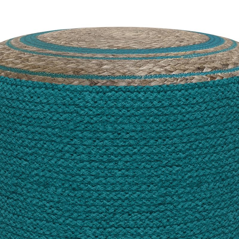 WYNDENHALL Winslet Round Braided Pouf
