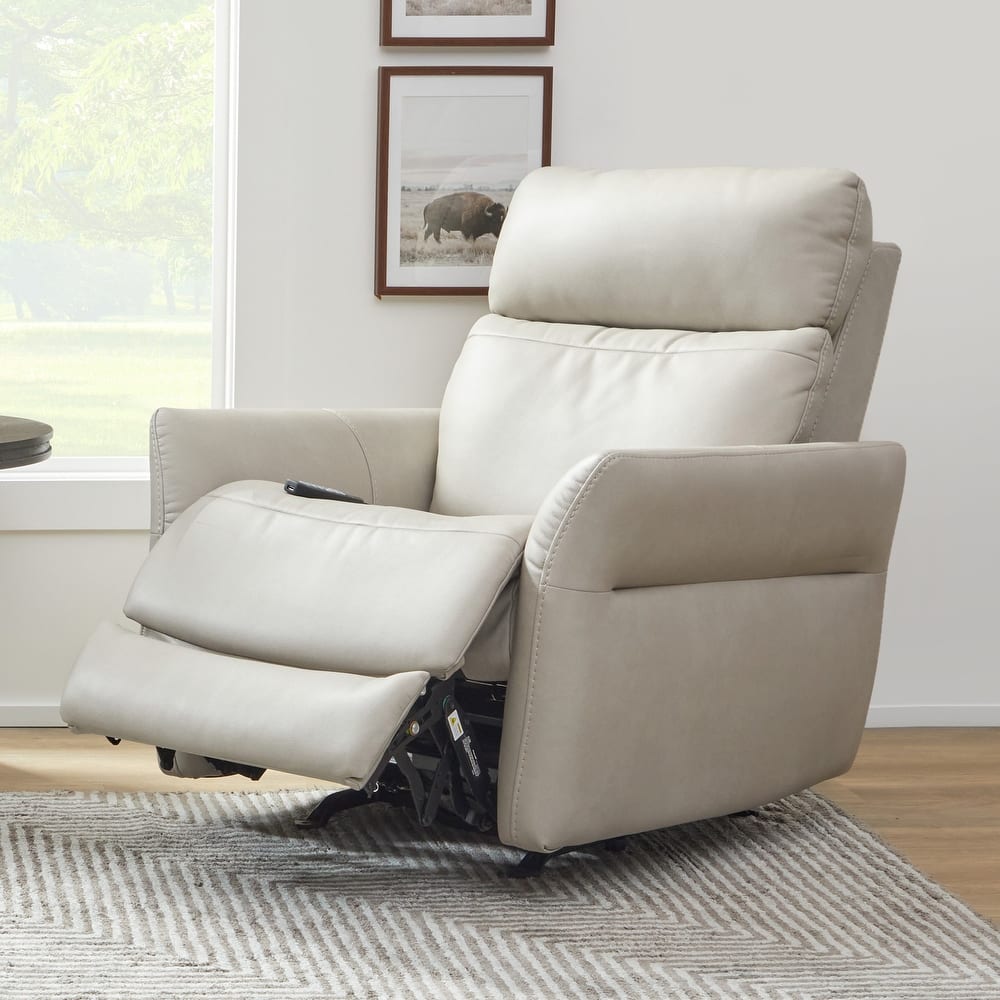 Artemis Dove Power Rocking Recliner with Power Headrest, Lumbar, Heat & Massage by Flexsteel