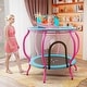 preview thumbnail 4 of 8, Gymax 48'' Kids Trampoline Indoor & Outdoor Pumpkin Trampoline - Pink, Light Blue