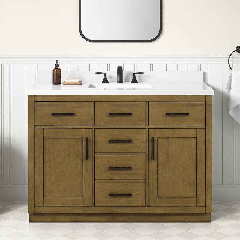 Ove Decors 15VVA-BAI348 Bailey 48" Free Standing Single Basin Vanity - Almond Latte