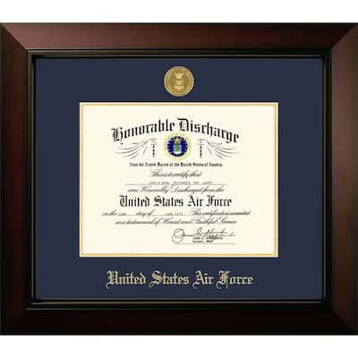Patriot Frames Air Force 8.5x11 Discharge Legacy Frame with Gold Medallion