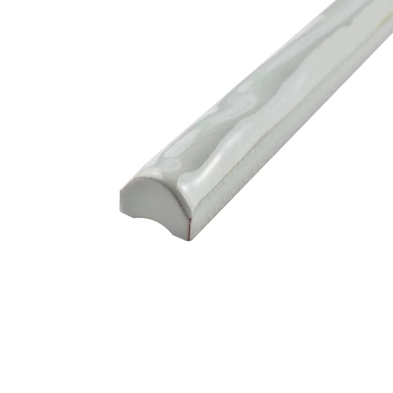 Merola Tile Antic Craquelle Torello Gris Oscuro 3/4" x 6" Ceramic Wall Trim - (1 Tile)