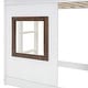 preview thumbnail 12 of 10, Wood Twin Size House Bunk Bed with Roof, Ladder, Slide, and Safety Guardrails for Fun and Secure Sleep, White+Brown