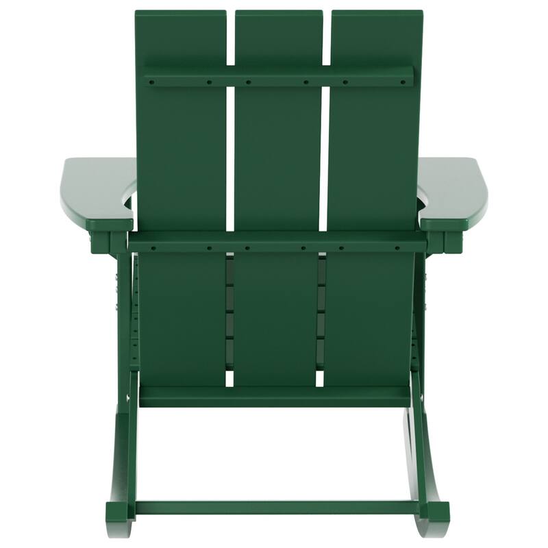 Shoreside Modern Eco-Friendly All Weather Poly Adirondack Rocking Chairs (Set of 4)