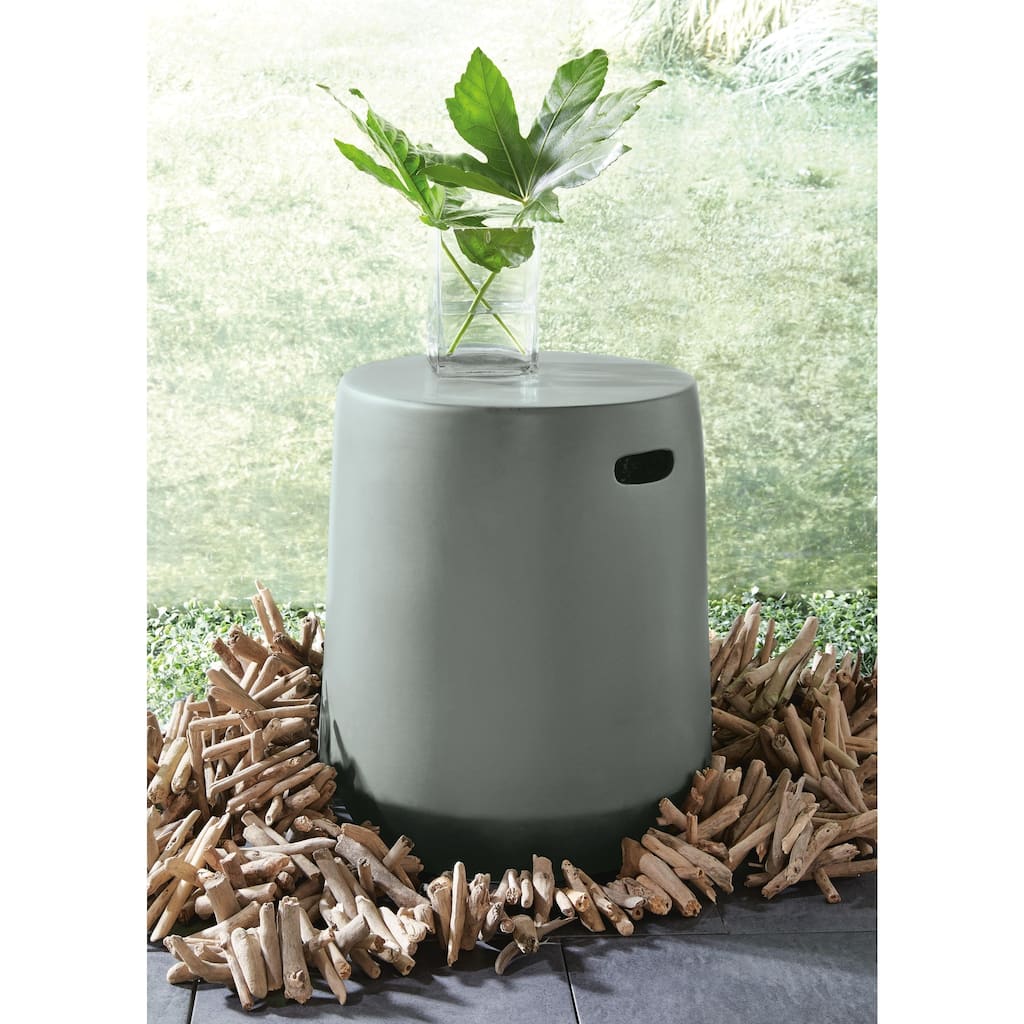 Signature Design by Ashley Kalmunds Gray Stool - 16"W x 16"D x 18"H
