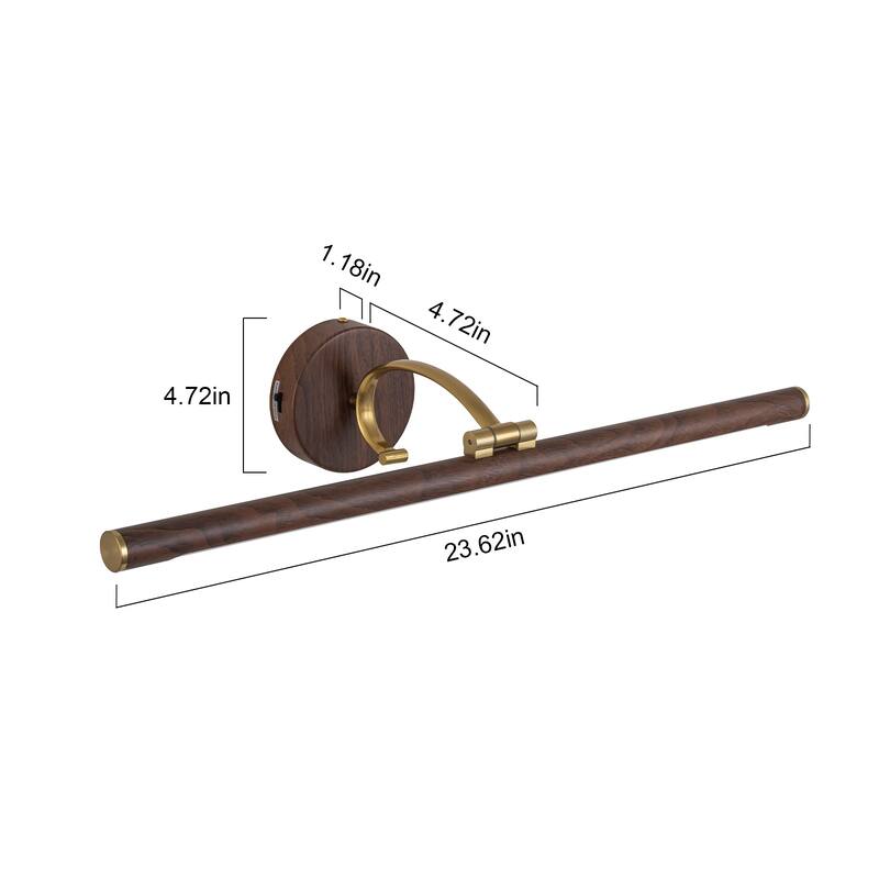 24 in. Vintage Bathroom Vanity Light Rotatable LED Bath Bar