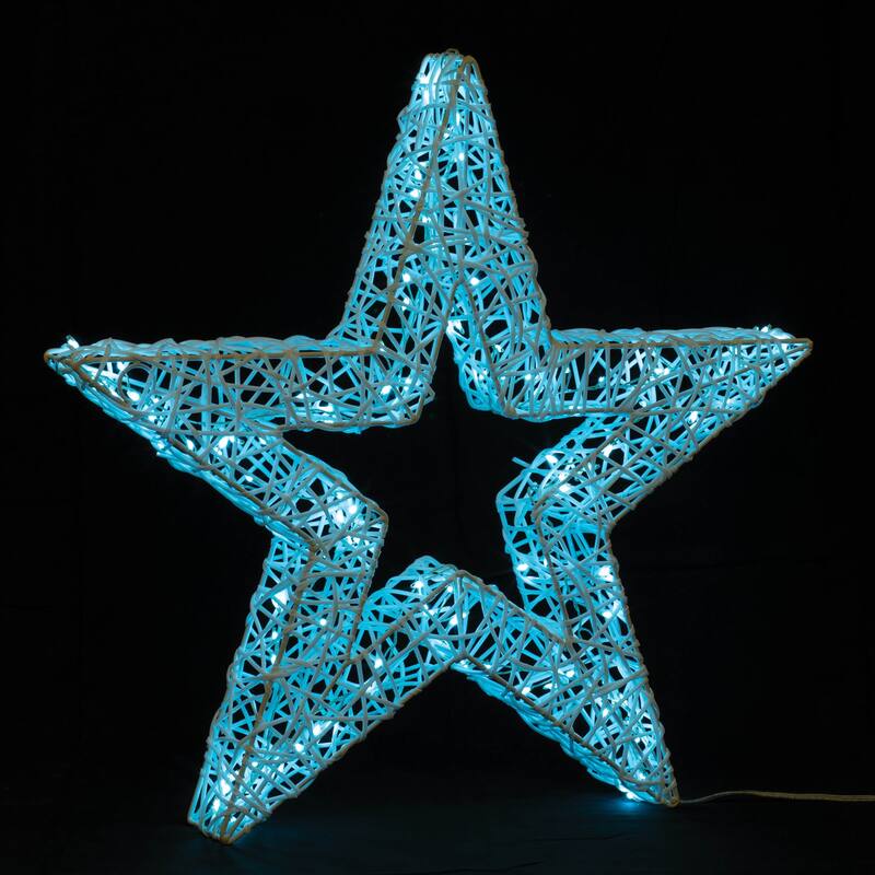LED Star Decor with UL Plug 24 inches Festive Light Display - 24” x 3” x 22.5” (L x W x H)