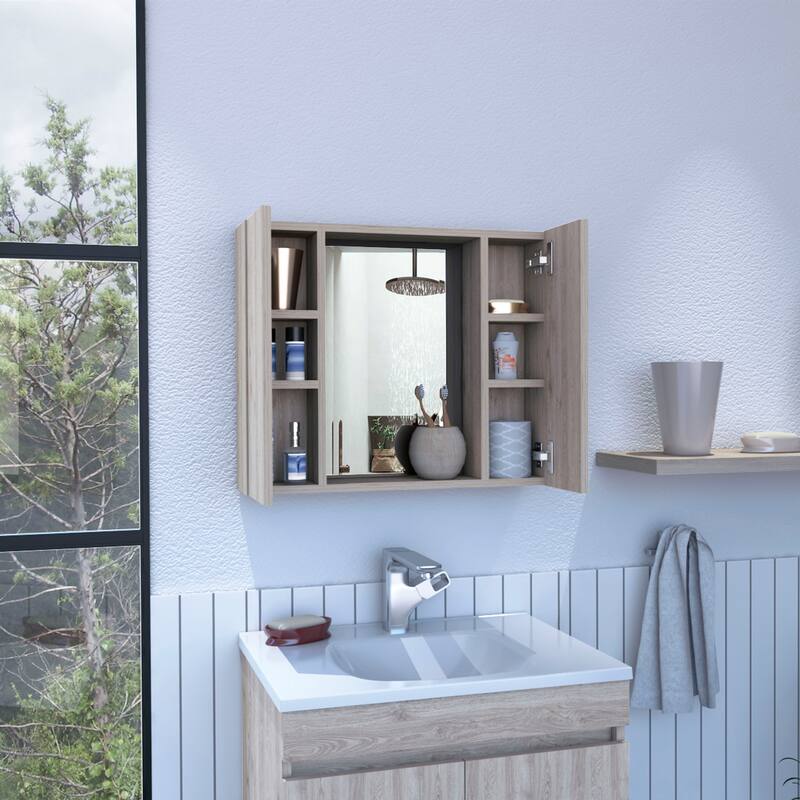 1-Drawer Medicine Cabinet Light Grey