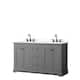 Option Dark Gray, Black Trim, White Quartz Top