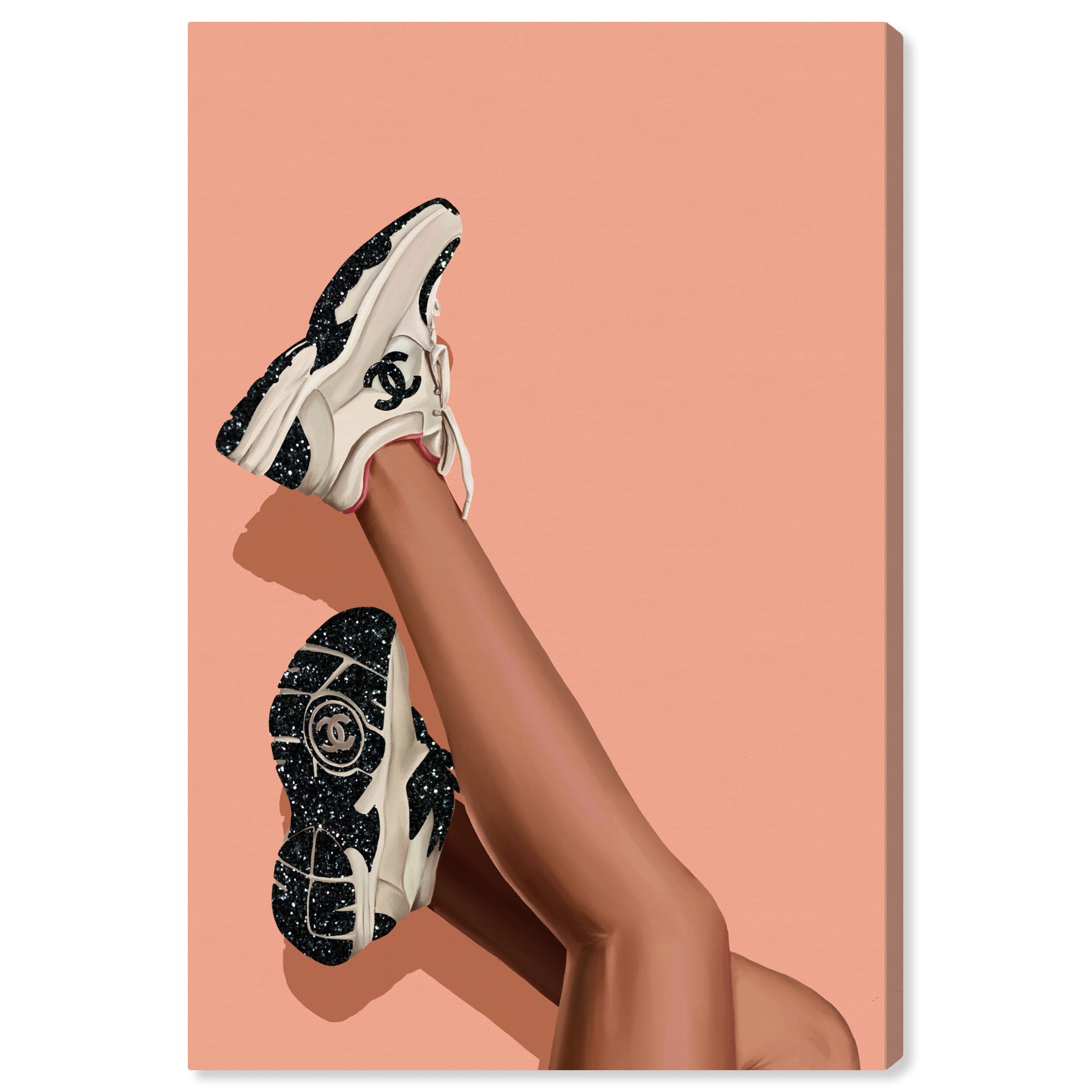 Oliver Gal 'Sneakers and Legs for Days Blush' Fashion and Glam