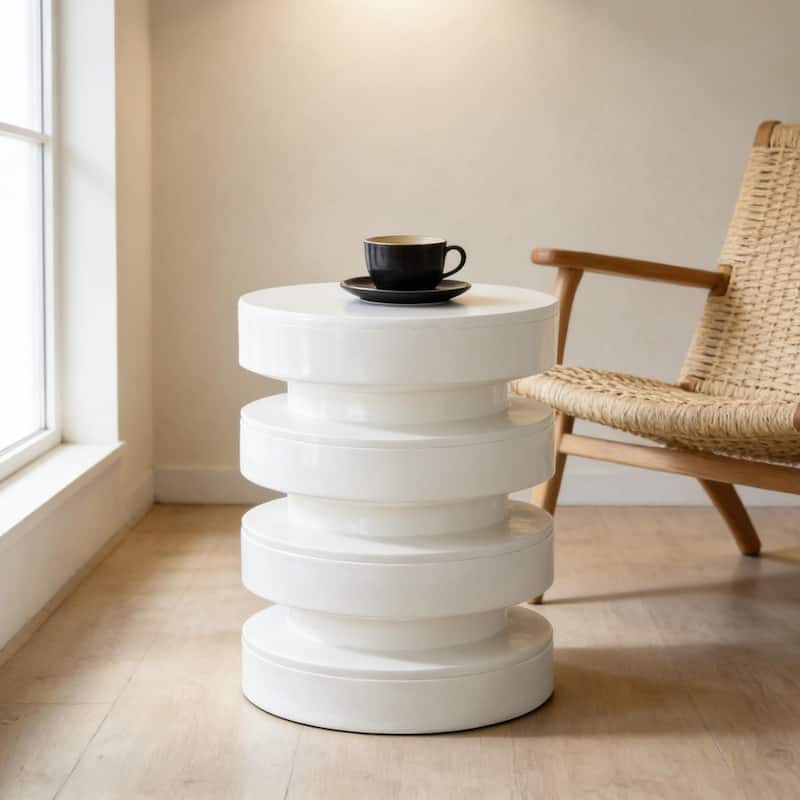 Christopher Knight Home - Aurex Modern Outdoor MGO Side Table with 3-Tier Sculptural Design