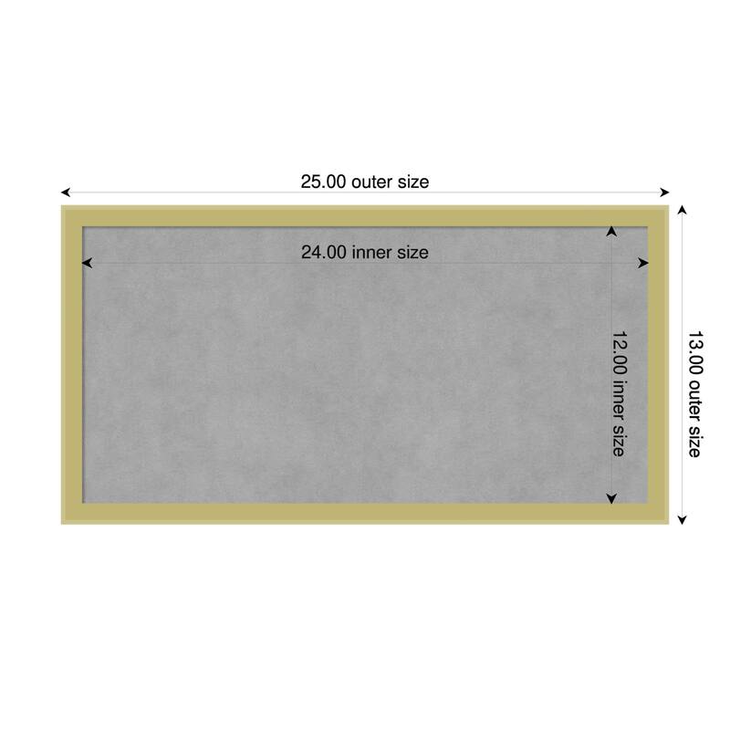 Amanti Art Incline Black Framed - 25 x 13 in - Incline Light Gold