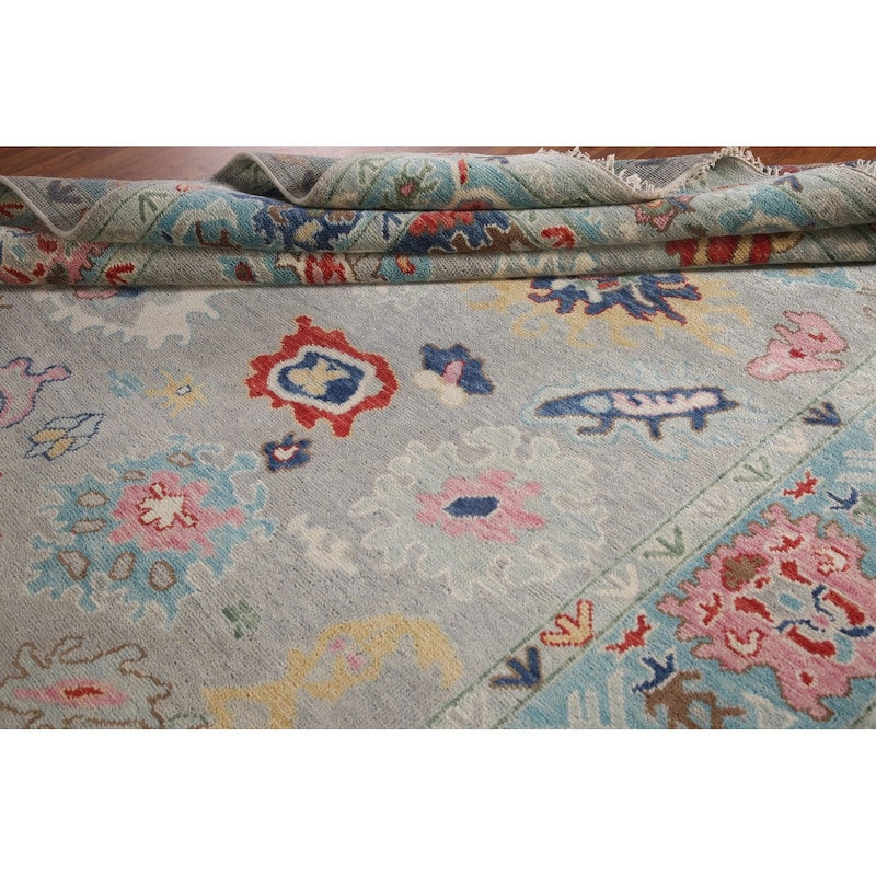 Grey Oushak Oriental Area Rug Handmade Bedroom Wool Carpet - 8'0"x 10'0"