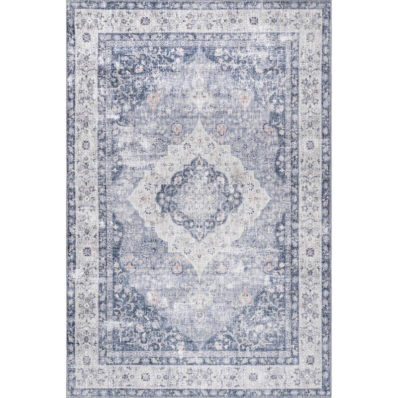 Nuloom Elsa SpinClean Floral Blossom Machine Washable Area Rug