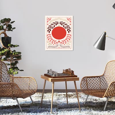 Wynwood Studio Canvas Holiday and Seasonal Sun Ornament Glitter Red Bohemian & Eclectic Wall Art Canvas Print
