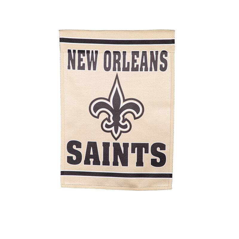 Embossed Suede Flag, Garden Size, New Orleans Saints