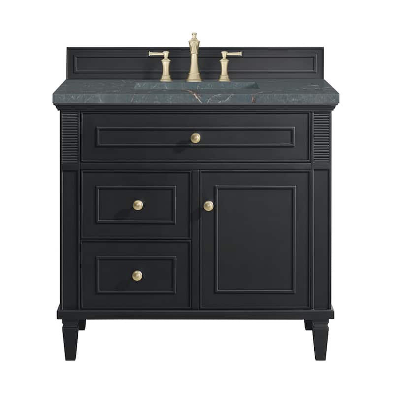James Martin Vanities 424-V36-3PBL Lorelai 36" Single Basin Wood - Black Onyx