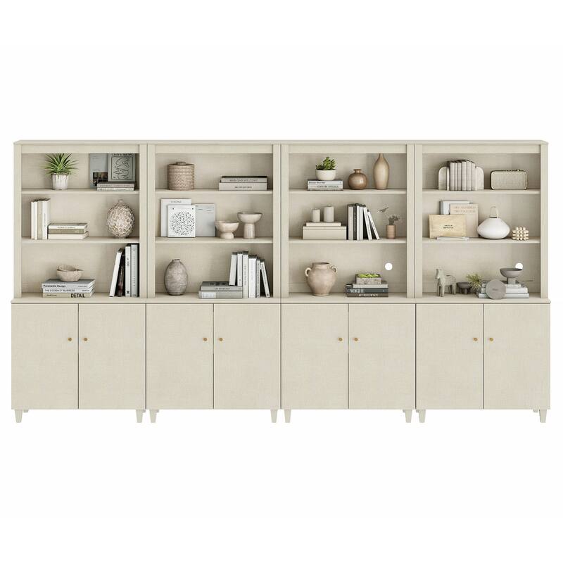 Modern 71" Tall Bookcase with Shelves & Storage Cabinet for Home Office