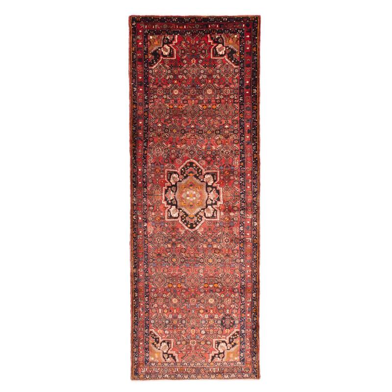 ECARPETGALLERY Hand-knotted Andelz Red Wool Rug - 3'8 x 10'5