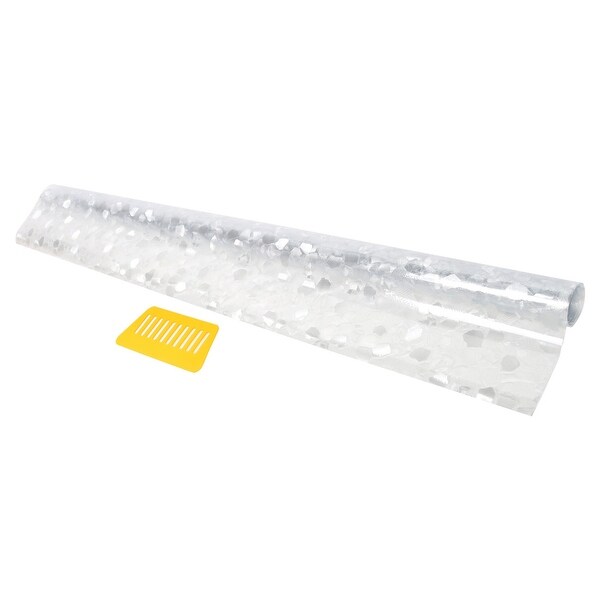 PVC Gravel Pattern 3D Anti UV Static Cling Window Films 78.7-inch by 23.6-inch