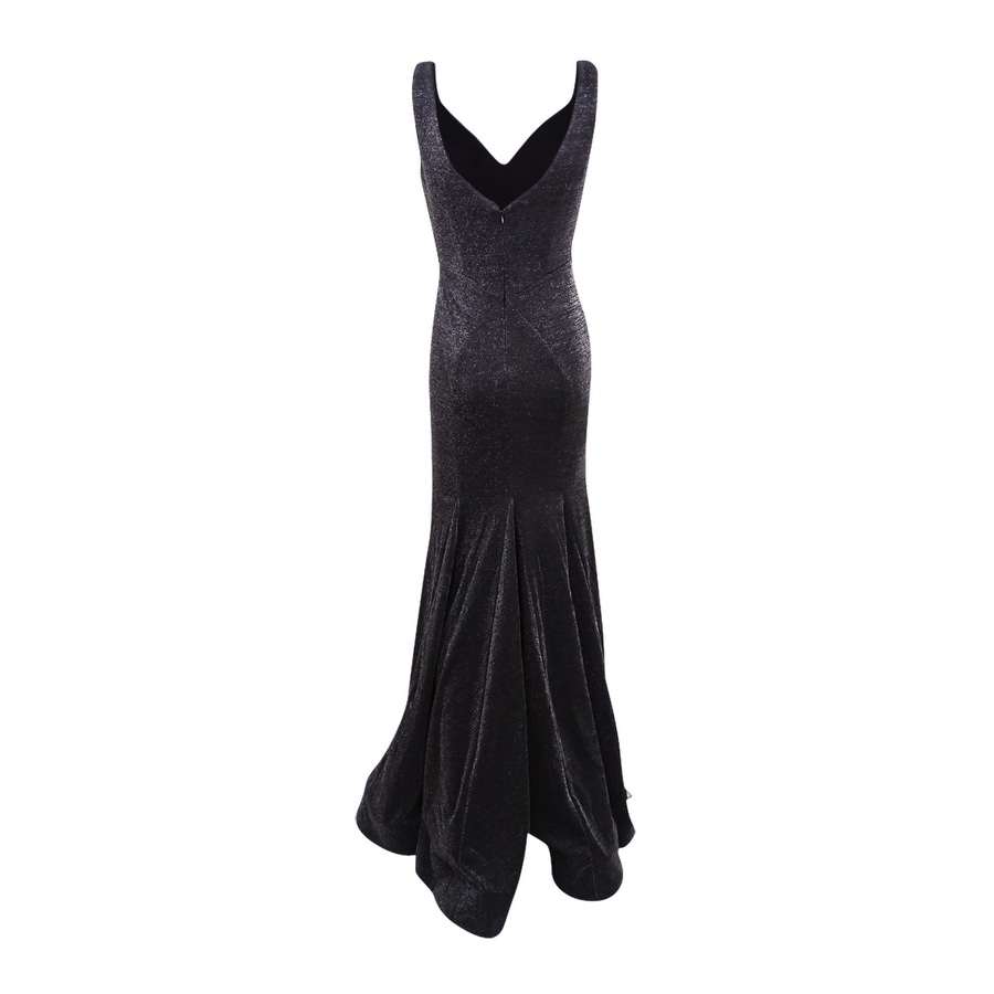 xscape metallic dress Xscape Women's Plus Size Off the Shoulder Belted Glitter Gown, Sand, 16W