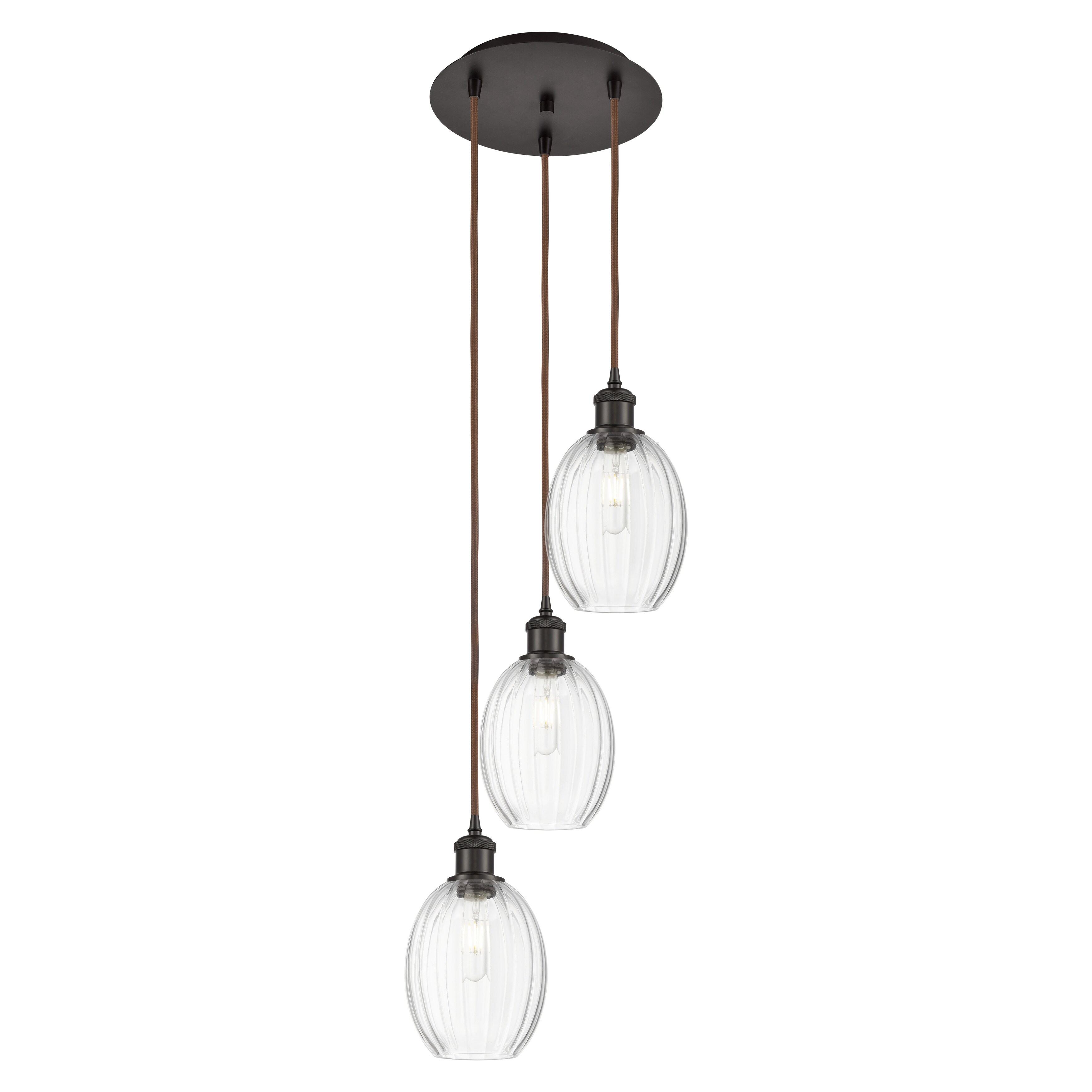 Innovations Lighting Endless Possibilities Ballston - Preston - 3 Light 13" Bulb Shade Cord Hung Multi Pendant
