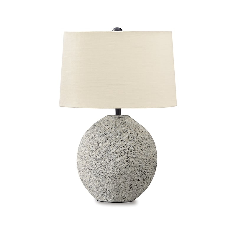 Harif Casual Beige Paper Table Lamp - 18"W x 10"D x 26"H