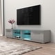 preview thumbnail 18 of 26, Moon Matte Gloss TV Stand with 16 Color LED Lights