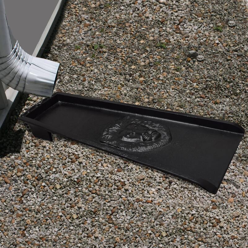 Lion Cast Aluminum Downspout Gutter 24 in. Splash Block