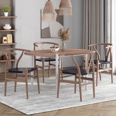 Gessford Ash Wood Dining Chairs (Set of 4) by Christopher Knight Home
