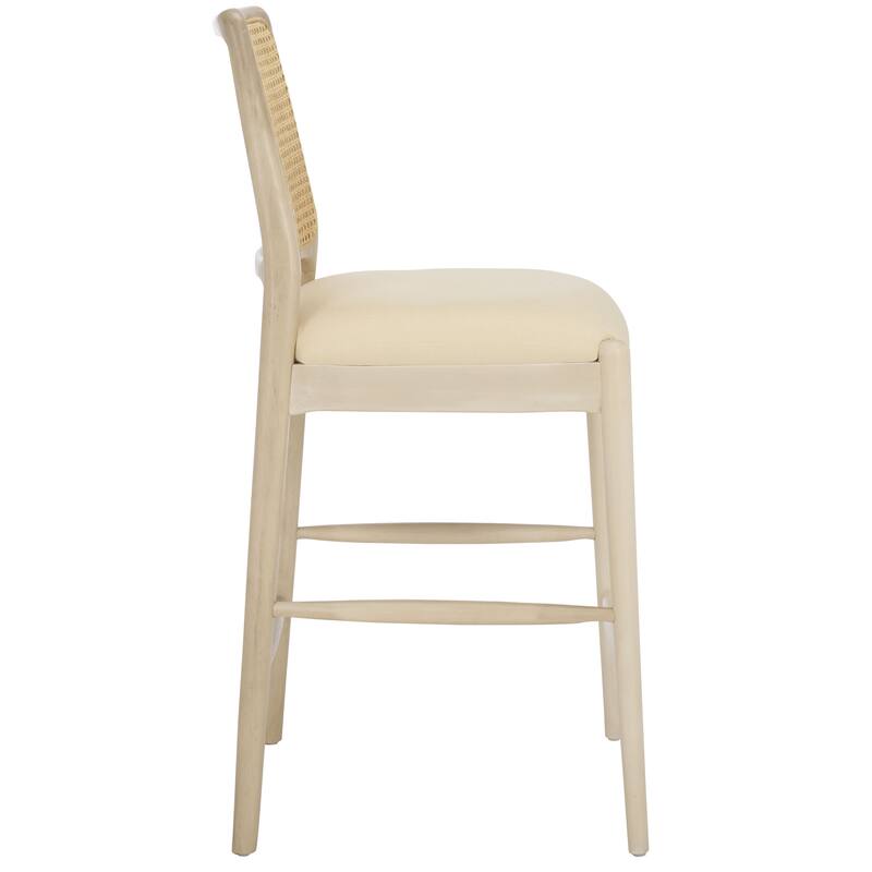 SAFAVIEH Home Reinhardt Rattan Counter Stool - 18"W x 19"D x 41"H
