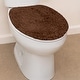 preview thumbnail 62 of 189, Home Weavers Waterford Collection Cotton Toilet Lid Rug | Elastic Fit | Fit Most Standard Toilet Lid | 18"x18" Chocolate