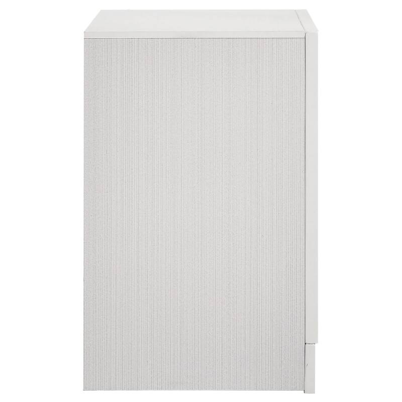Alexandria White 2-drawer Nightstand with Hidden Jewelry Tray