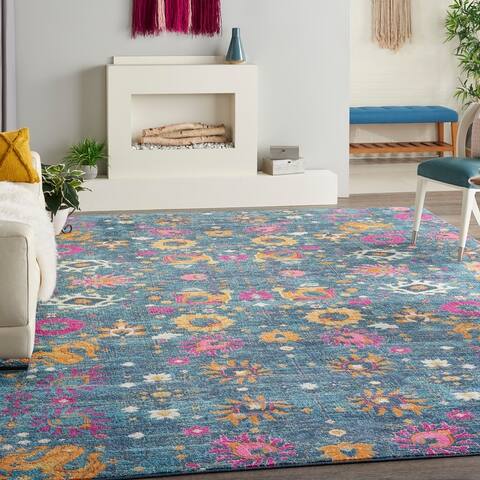 Nourison Passion Boho French Country Floral Area Rug.