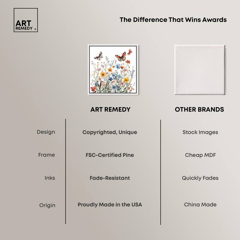Garden of Fluttering Canvas by Art Remedy