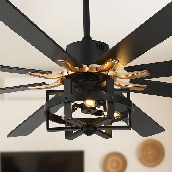 Oaks Aura Futuristic 65in.Modern Industrial Caged Ceiling