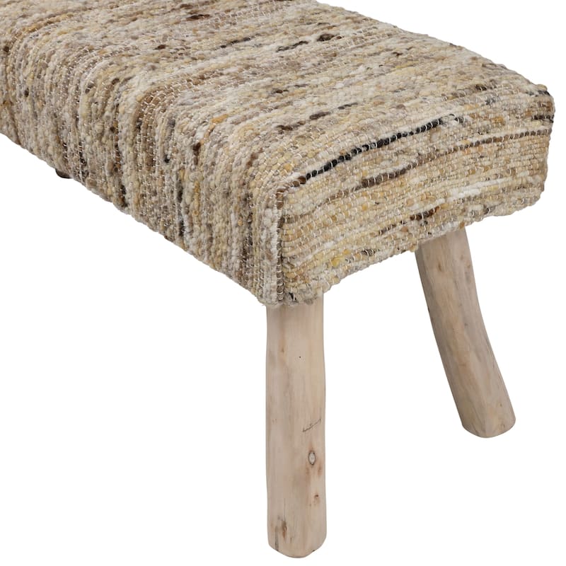 Farmington Wool Bench, Natural