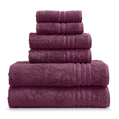 6PC Towel Set (2-Wash, 2-Hand, 2-Bath)