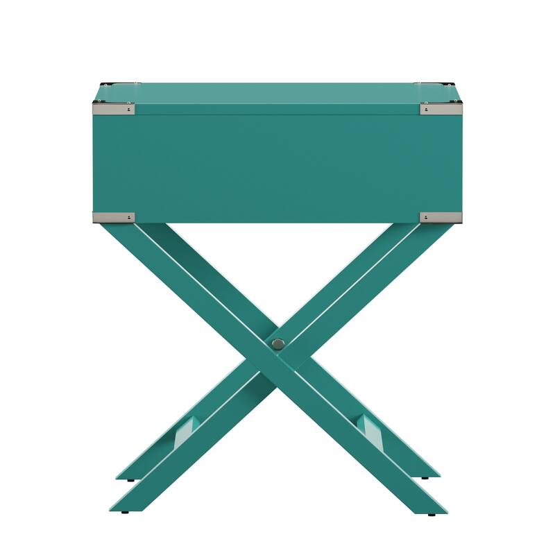 Kenton X Base Wood Accent Campaign Table by iNSPIRE Q Bold