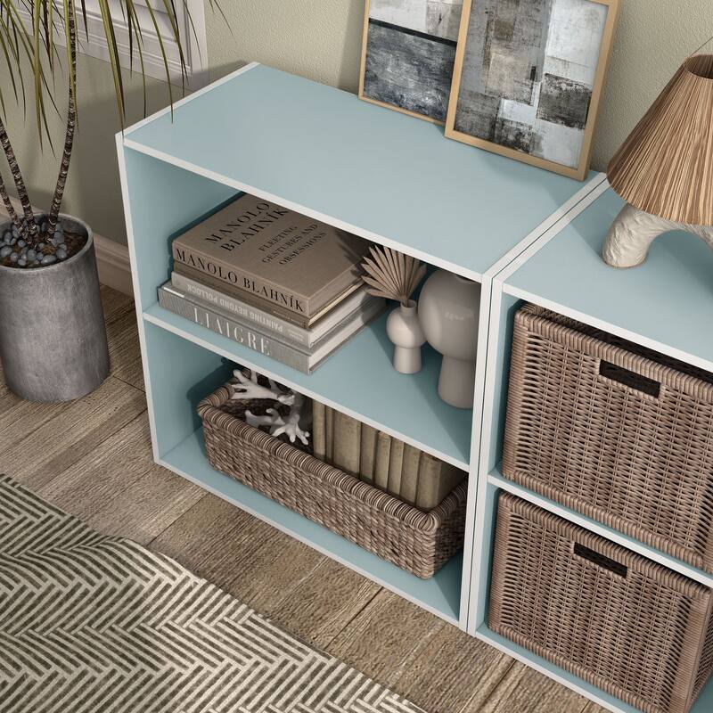 DH BASIC Modern Wood Customizable Stackable Storage Organizer - Cube Shelves, Drawer Cabinet, Bookcase with Doors by Denhour