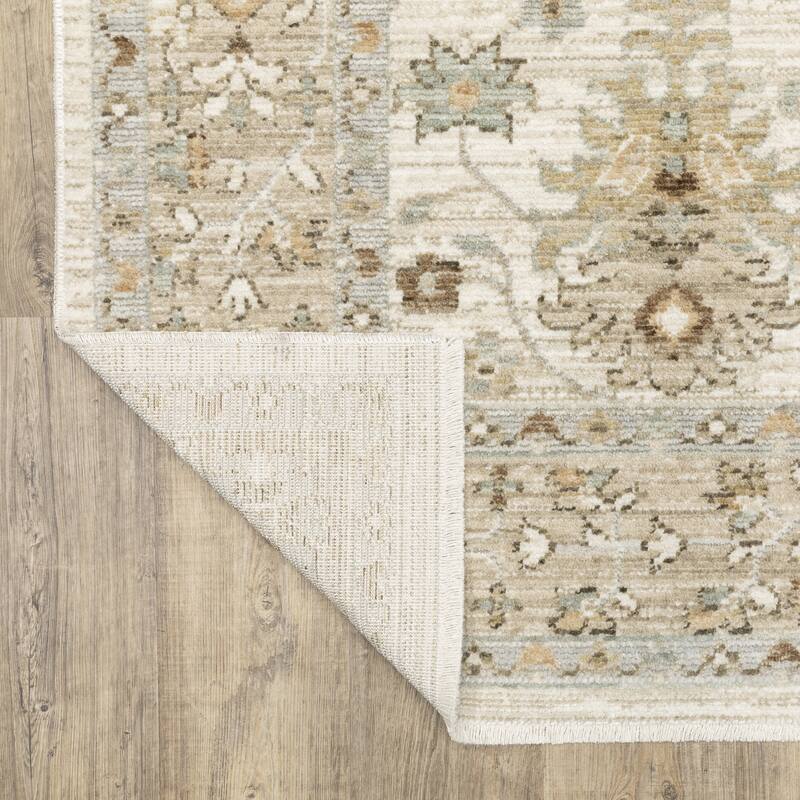 Style Haven Lucia Vintage Traditional Pale Blue/Beige Area Rug