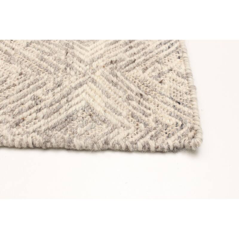 ECARPETGALLERY Hand Tufted Timeless Grey Wool Rug - 5'3 x 8'0