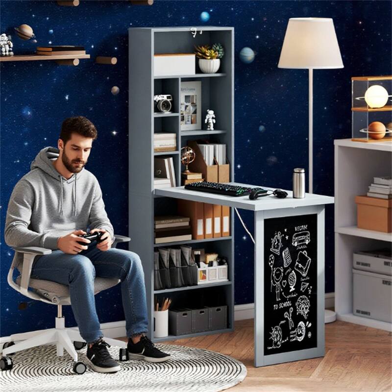 Fold-out Convertible Wall Mount Computer Office Desk