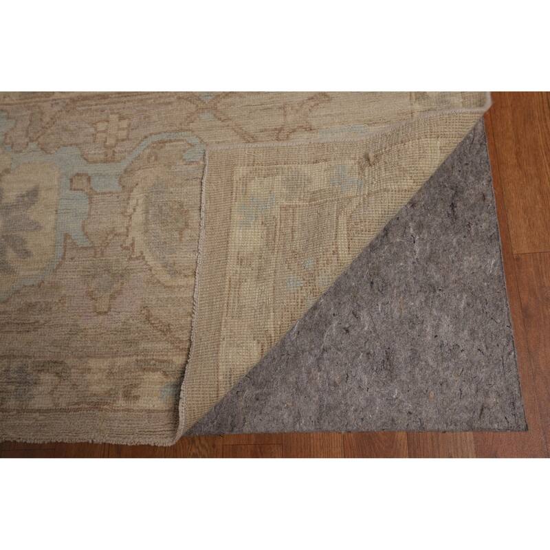 Vegetable Dye Oushak Large Square Area Rug Hand-Knotted Wool Carpet - 12'5"x 12'4"