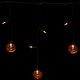 preview thumbnail 4 of 5, LED Lighted Pumpkin Halloween Curtain Icicle Lights - Orange - 5.25' Black Wire - 25ct
