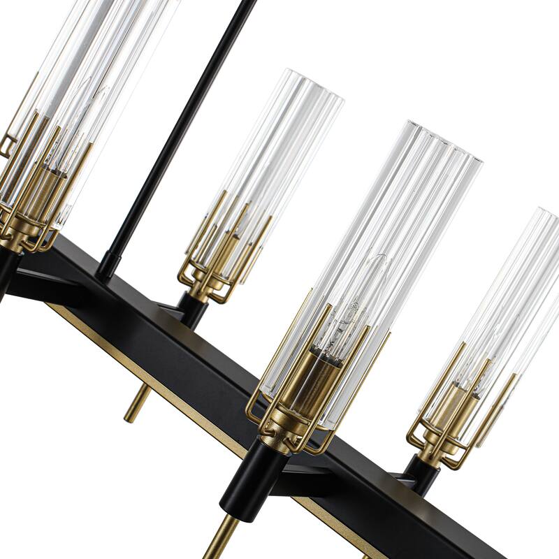 10 - Light Dimmable Modern Linear Kitchen Island Chandelier - 45.28in