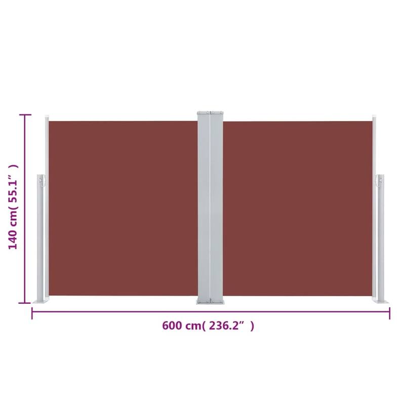 vidaXL Retractable Side Awning Folding Privacy Screen Outdoor Divider Wall